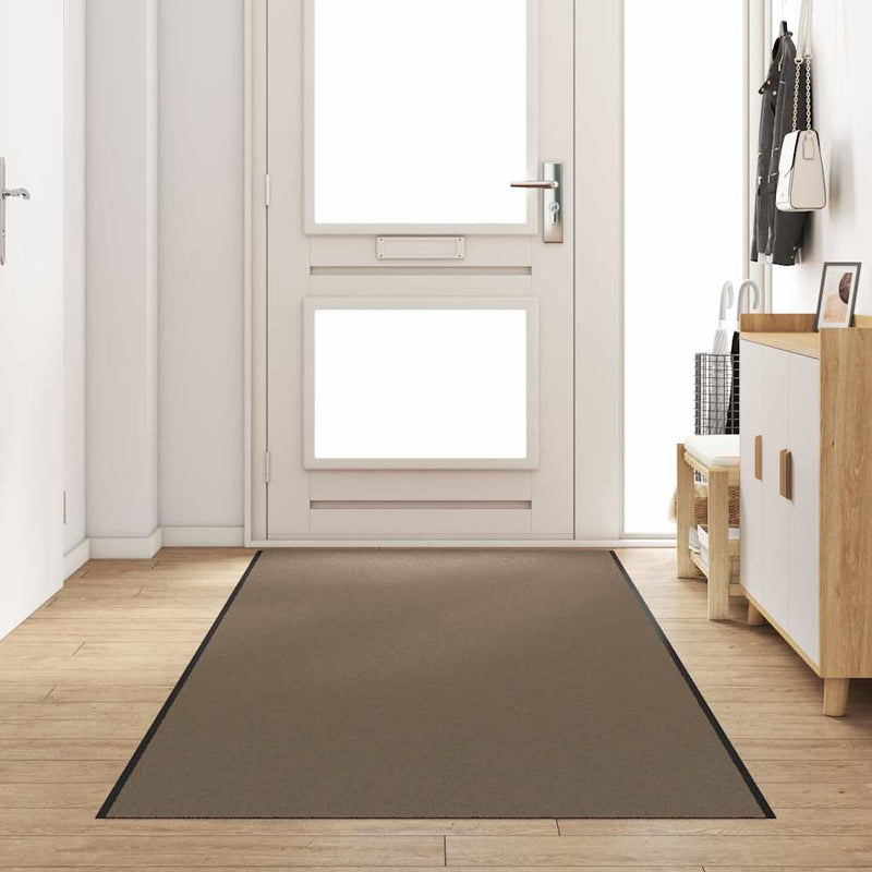 Afbeelding laden in galerijviewer, Vidaxl deurmat beige en zwart 120 x 400 cm polypropyleen en vinyl
