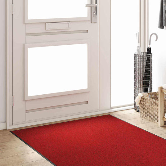 Vidaxl deurmat rood en zwart 120 x 250 cm polypropyleen en vinyl
