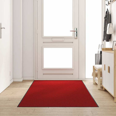 Vidaxl deurmat rood en zwart 120 x 250 cm polypropyleen en vinyl