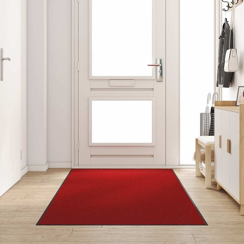 Chargez l'image dans la visionneuse de la galerie, Vidaxl deurmat rood en zwart 120 x 250 cm polypropyleen en vinyl
