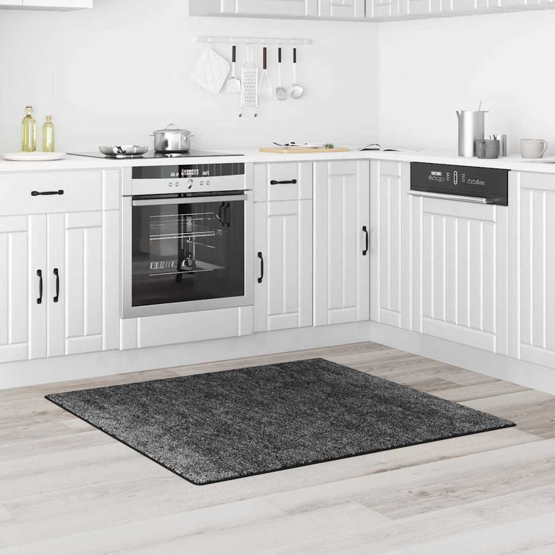 Afbeelding laden in galerijviewer, Vidaxl antislip shaggy tapijt donkergrijs 120 x 120 cm pp
