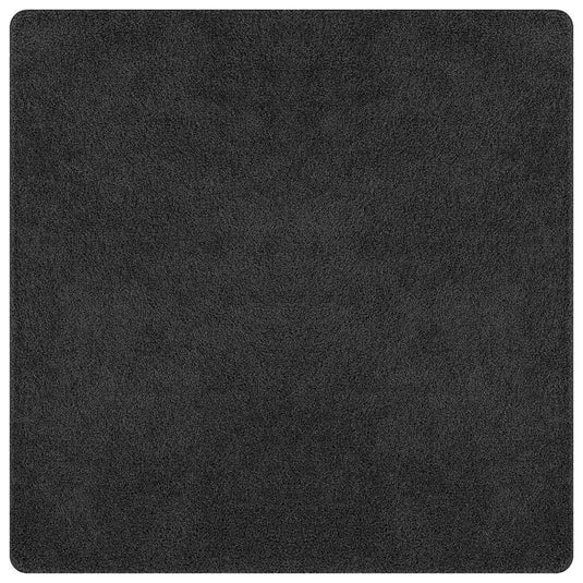 Vidaxl antislip shaggy tapijt donkergrijs 120 x 120 cm pp