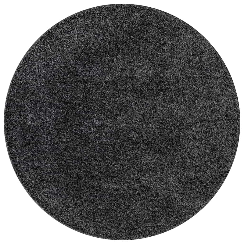 Afbeelding laden in galerijviewer, Vidaxl antislip shaggy tapijt donkergrijs 120 x 120 cm pp
