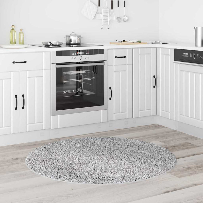 Afbeelding laden in galerijviewer, Vidaxl antislip shaggy tapijt grijs 120 x 120 cm pp

