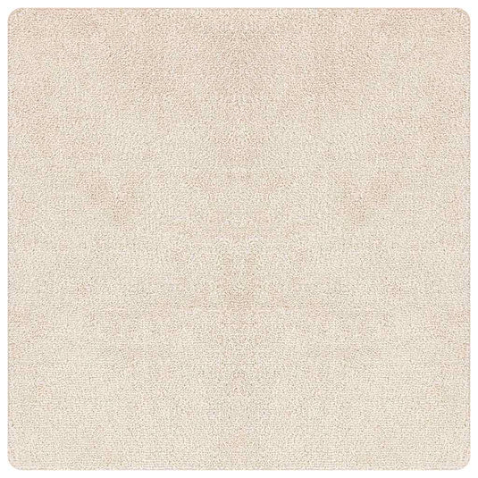 Vidaxl antislip shaggy tapijt crème 120 x 120 cm pp