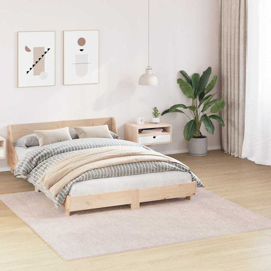 Vidaxl antislip shaggy tapijt crème 200 x 200 cm pp