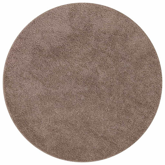 Vidaxl antislip shaggy tapijt bruin 90 x 90 cm pp