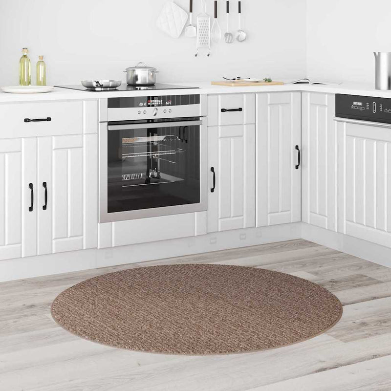 Afbeelding laden in galerijviewer, Vidaxl antislip shaggy tapijt bruin 120 x 120 cm pp
