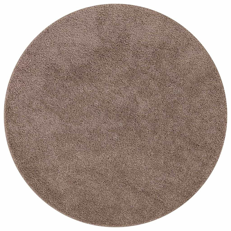 Afbeelding laden in galerijviewer, Vidaxl antislip shaggy tapijt bruin 120 x 120 cm pp
