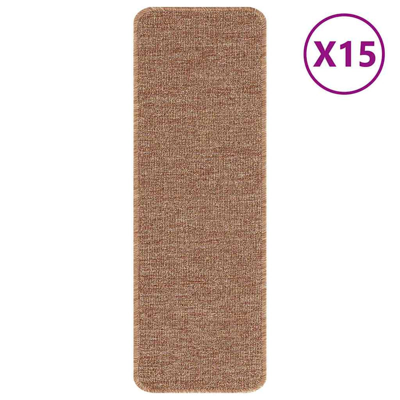 Afbeelding laden in galerijviewer, Vidaxl antislip trapmatten latex achterkant 15 pcs geel 60 x 25 cm pp

