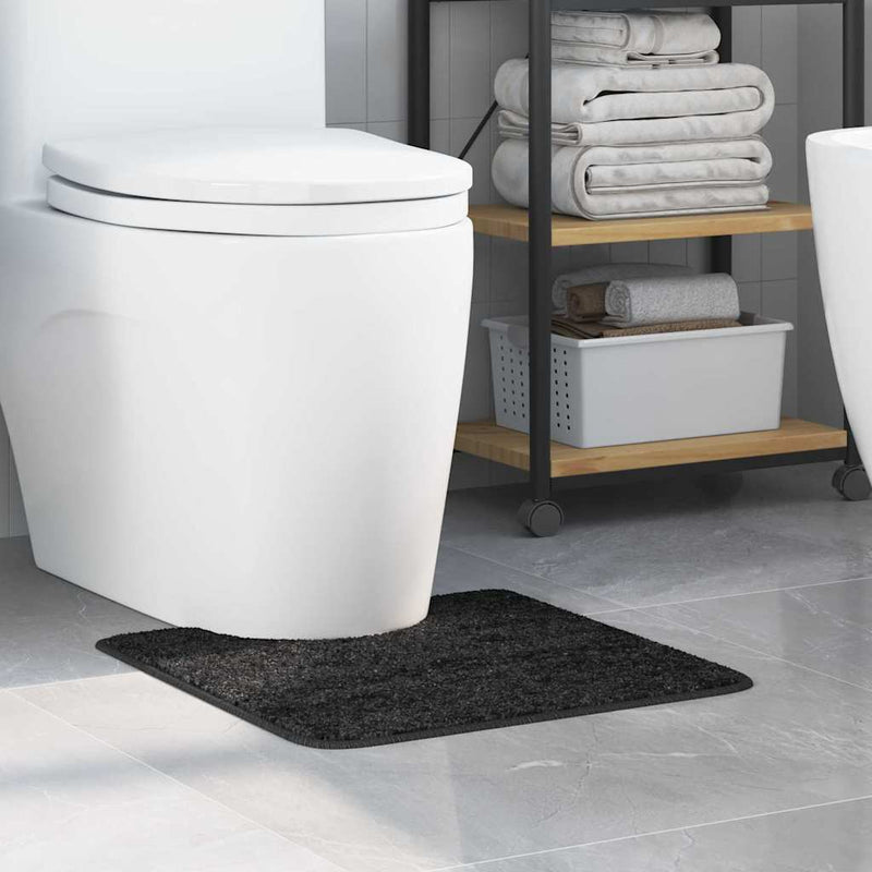 Chargez l'image dans la visionneuse de la galerie, Vidaxl antislip badmat met toilet cut donkergrijs 50 x 50 cm pp
