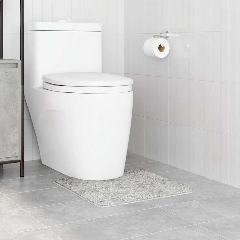 Afbeelding laden in galerijviewer, Vidaxl antislip badmat met toilet cut grijs 50 x 50 cm pp
