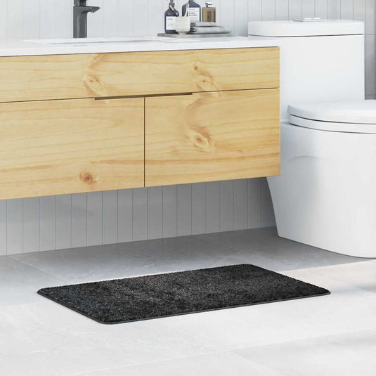 Vidaxl antislip badmat donkergrijs 50 x 80 cm pp