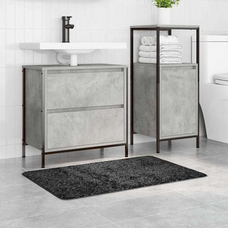 Afbeelding laden in galerijviewer, Vidaxl antislip badmat donkergrijs 60 x 90 cm pp
