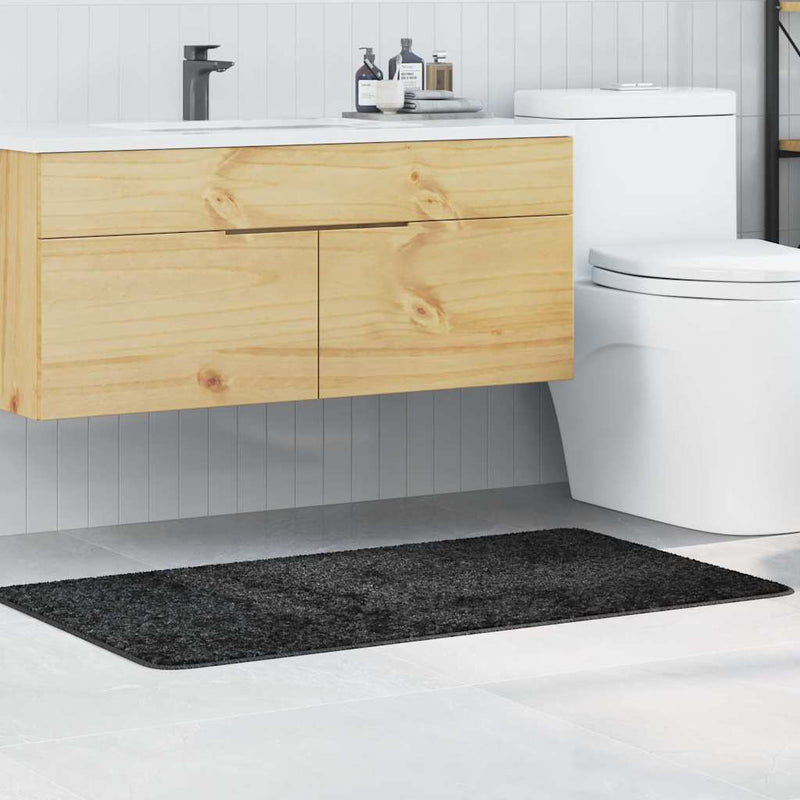 Afbeelding laden in galerijviewer, Vidaxl antislip badmat donkergrijs 70 x 120 cm pp
