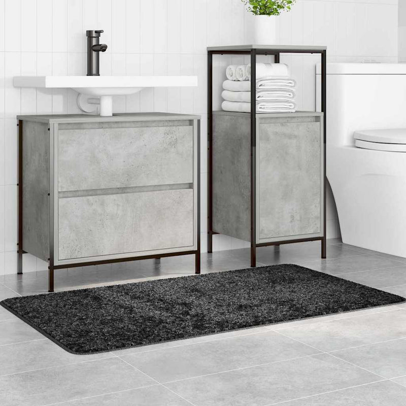 Afbeelding laden in galerijviewer, Vidaxl antislip badmat donkergrijs 70 x 120 cm pp
