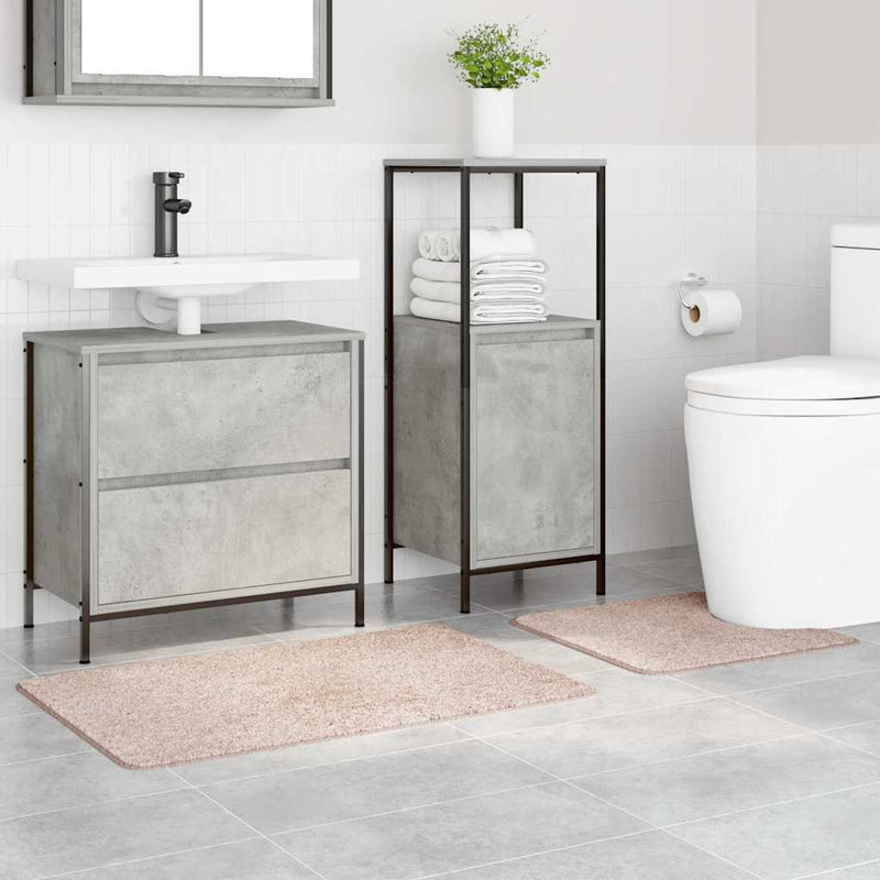 Afbeelding laden in galerijviewer, Vidaxl antislip badmat set 2 pcs crème pp

