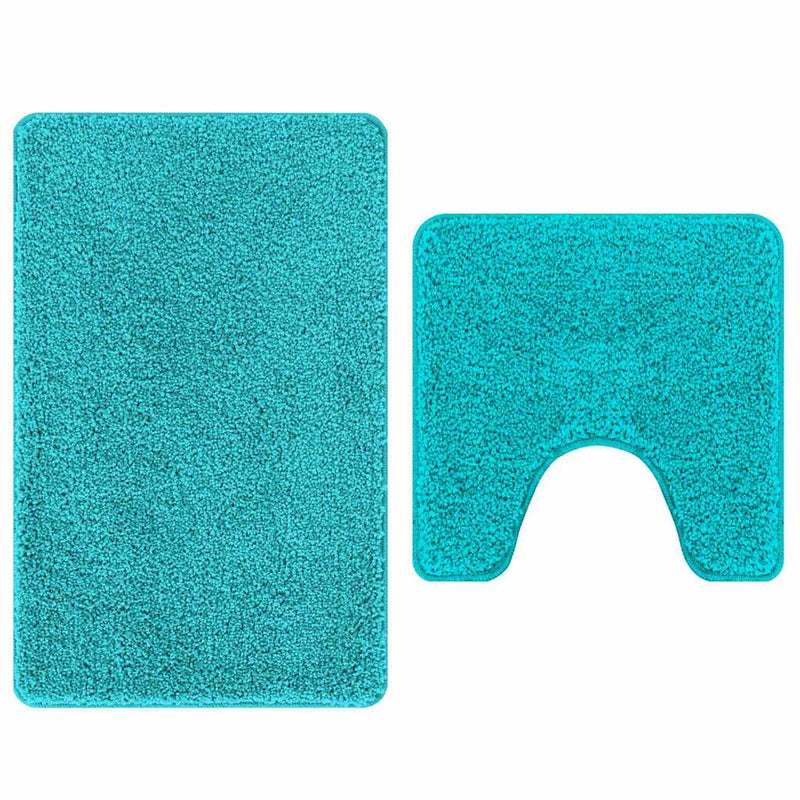 Chargez l'image dans la visionneuse de la galerie, Vidaxl antislip badmat set 2 pcs turquoise pp
