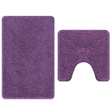 Vidaxl antislip badmat set 2 pcs paars pp