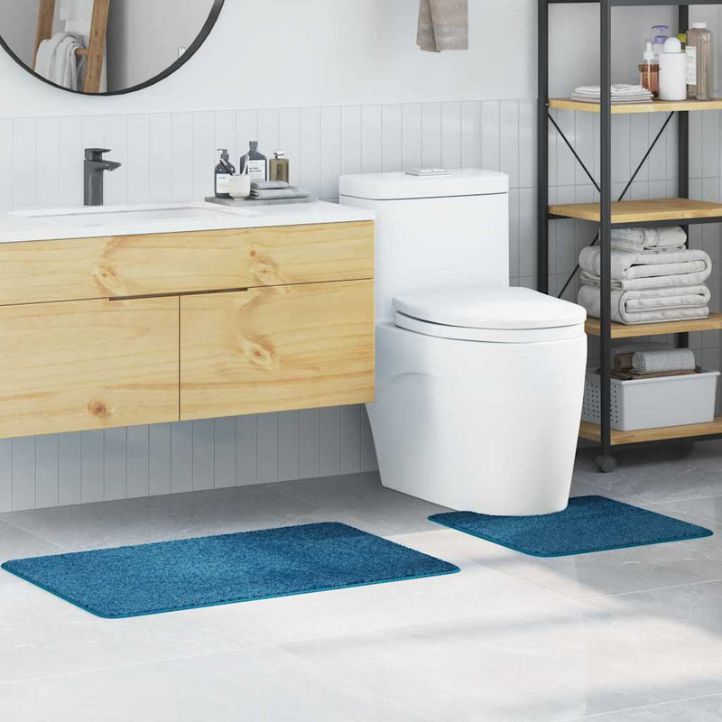 Chargez l'image dans la visionneuse de la galerie, Vidaxl antislip badmat set 2 pcs blauw pp
