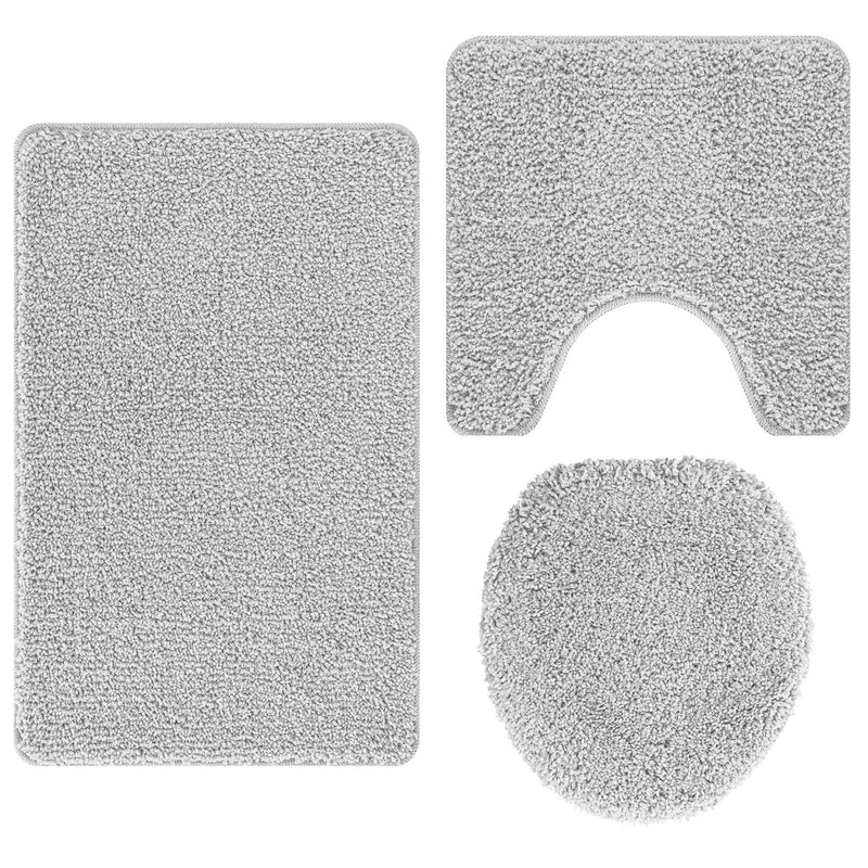 Chargez l'image dans la visionneuse de la galerie, Vidaxl antislip badmat set 3 pcs grijs pp
