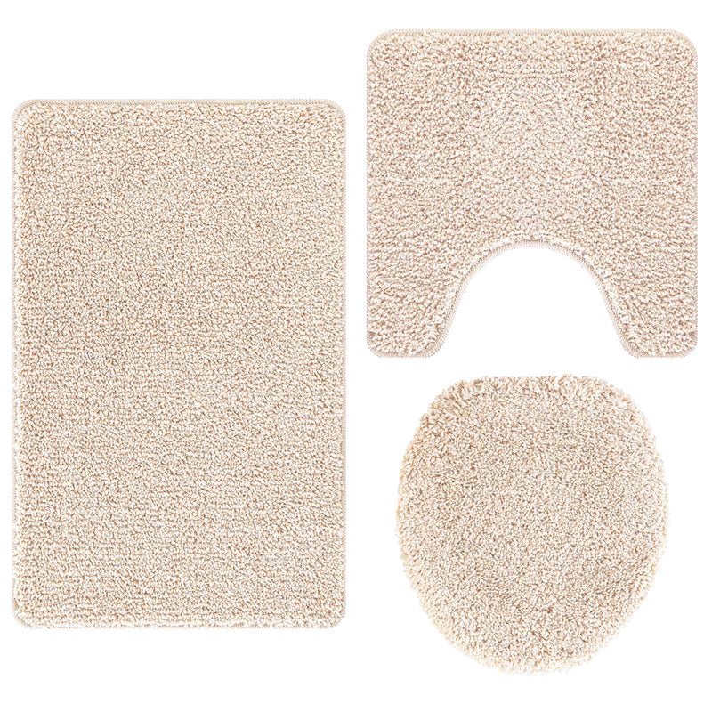 Chargez l'image dans la visionneuse de la galerie, Vidaxl antislip badmat set 3 pcs crème pp
