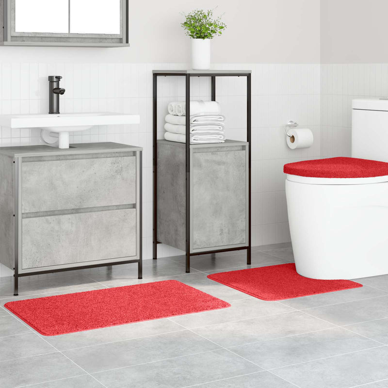 Afbeelding laden in galerijviewer, Vidaxl antislip badmat set 3 pcs rood pp
