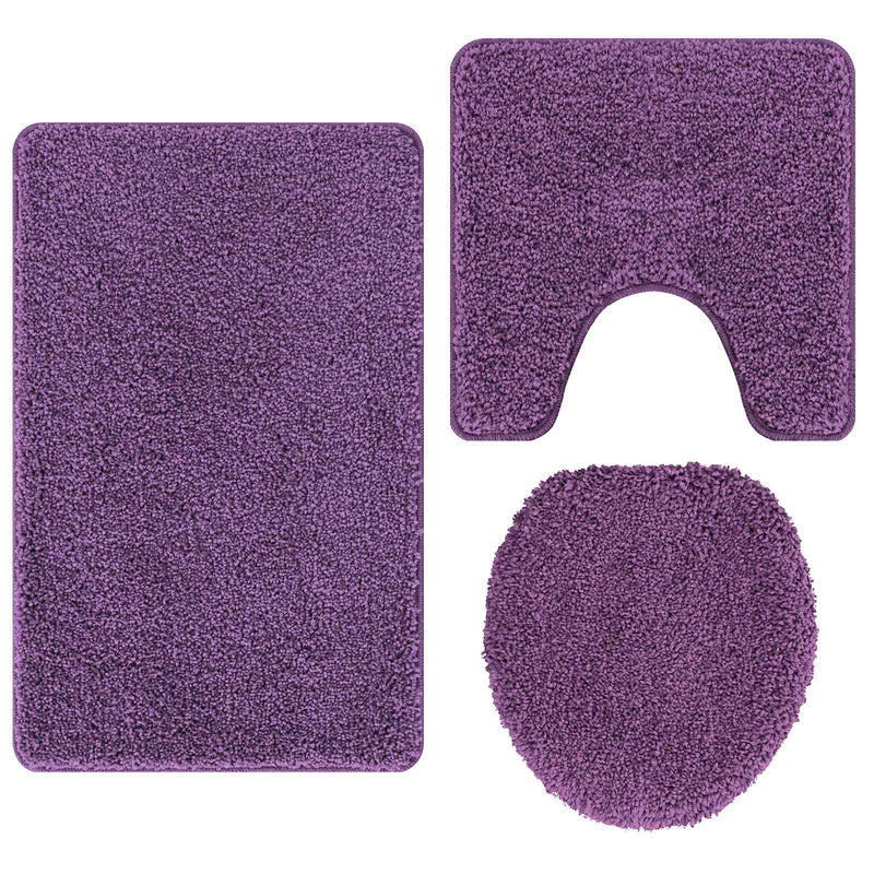 Chargez l'image dans la visionneuse de la galerie, Vidaxl antislip badmat set 3 pcs paars pp
