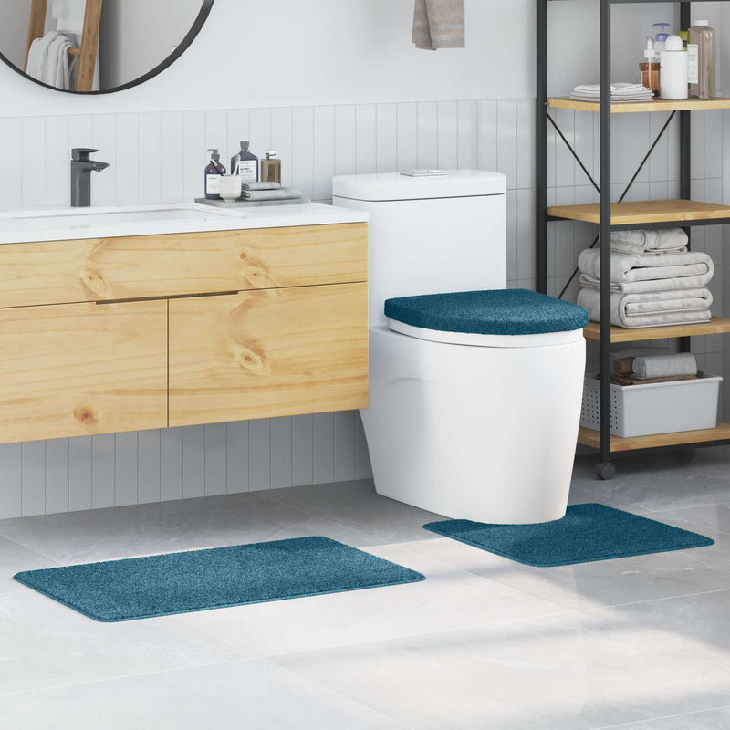 Afbeelding laden in galerijviewer, Vidaxl antislip badmat set 3 pcs blauw pp
