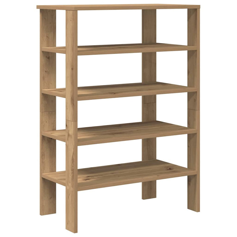Load image into Gallery viewer, Vidaxl schoenenrek 61x32x87,5 cm bewerkt hout artisanaal eikenkleur
