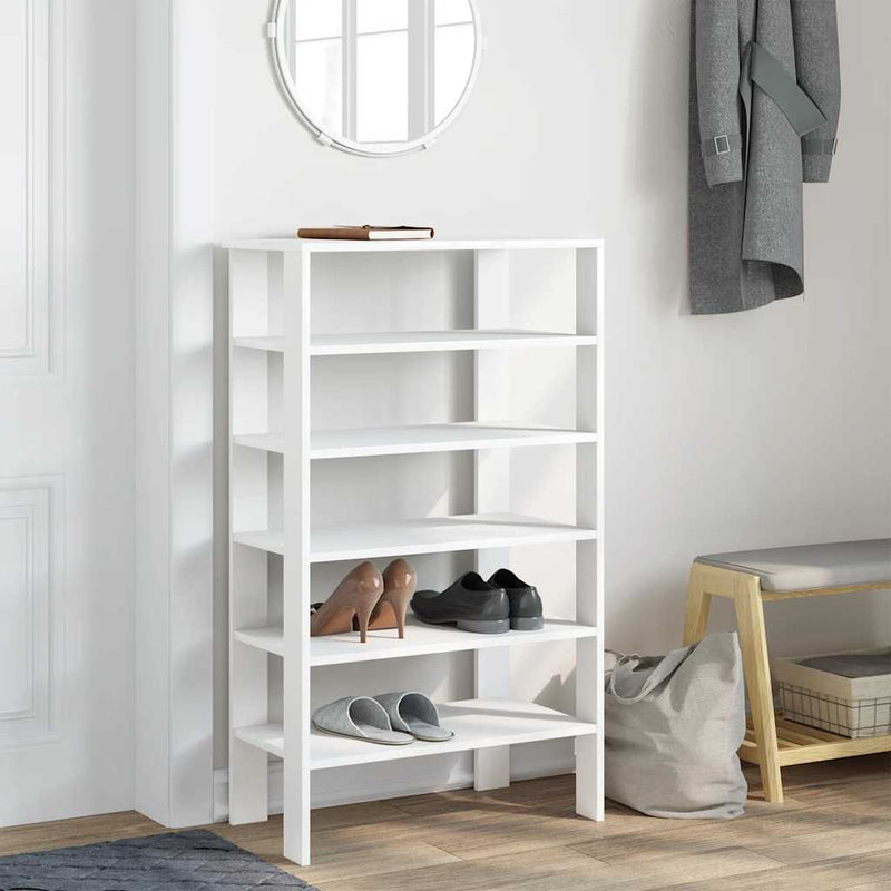 Load image into Gallery viewer, Vidaxl schoenenrek 61x32x105 cm bewerkt hout wit
