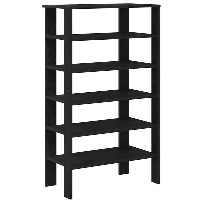 Load image into Gallery viewer, Vidaxl schoenenrek 61x32x105 cm bewerkt hout zwart
