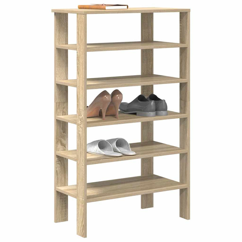 Load image into Gallery viewer, Vidaxl schoenenrek 61x32x105 cm bewerkt hout sonoma eikenkleurig
