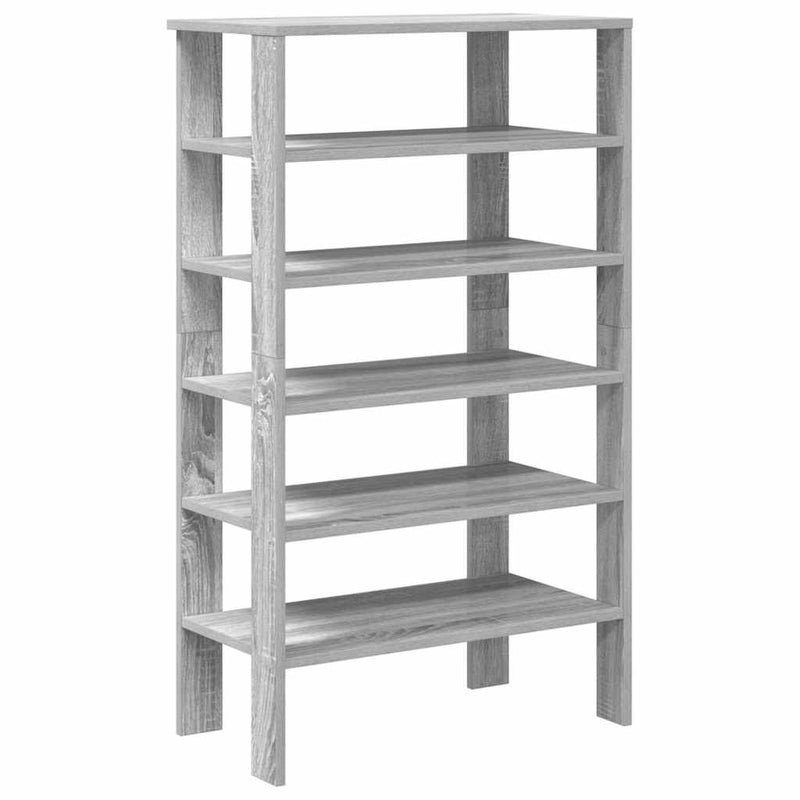 Load image into Gallery viewer, Vidaxl schoenenrek 61x32x105 cm bewerkt hout grijs sonoma eikenkleurig
