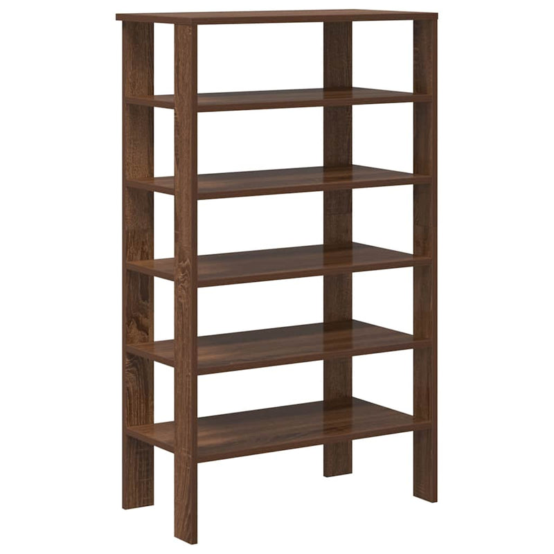 Load image into Gallery viewer, Vidaxl schoenenrek 61x32x105 cm bewerkt hout bruin eikenkleur
