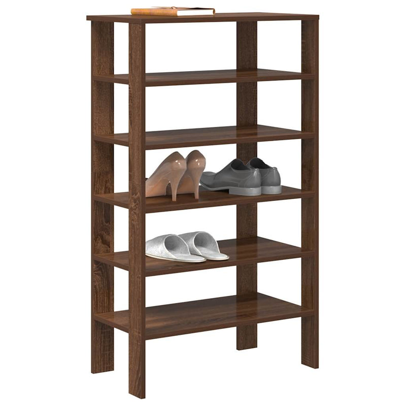 Load image into Gallery viewer, Vidaxl schoenenrek 61x32x105 cm bewerkt hout bruin eikenkleur
