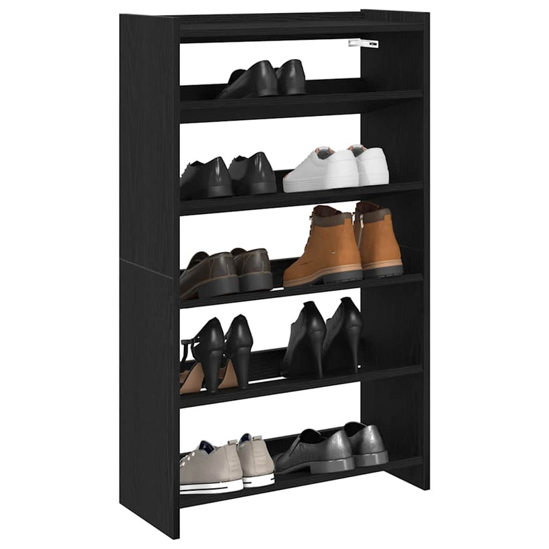 Load image into Gallery viewer, Vidaxl schoenenrek 60x25x100 cm bewerkt hout zwart
