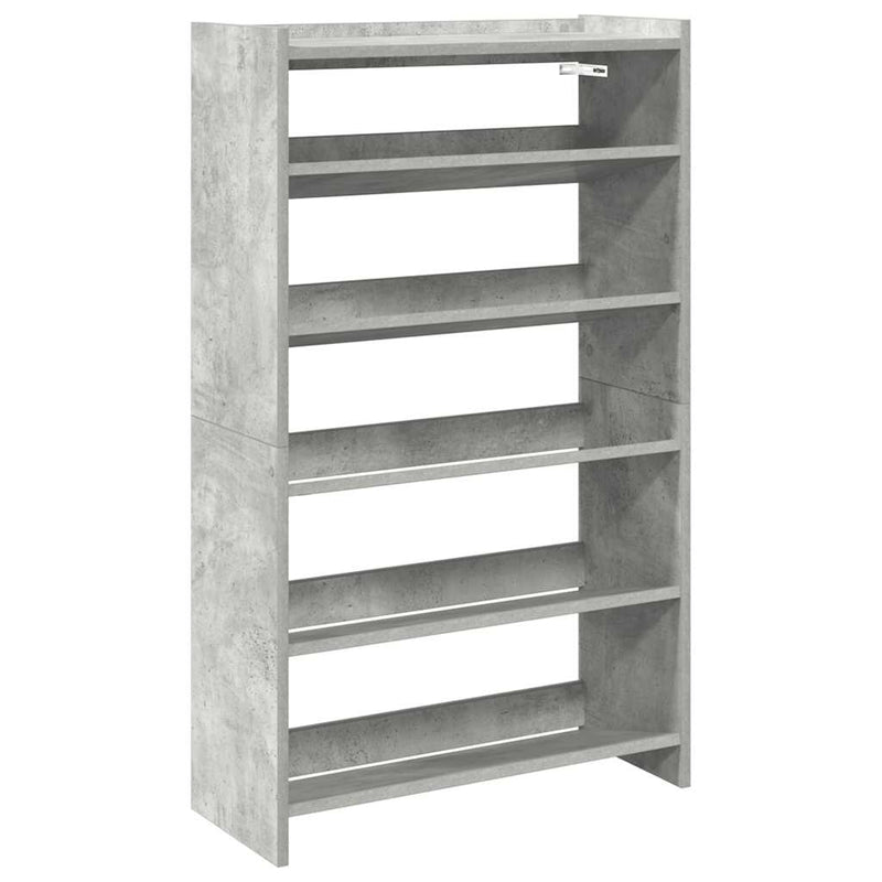 Load image into Gallery viewer, Vidaxl schoenenrek 60x25x100 cm bewerkt hout betongrijs
