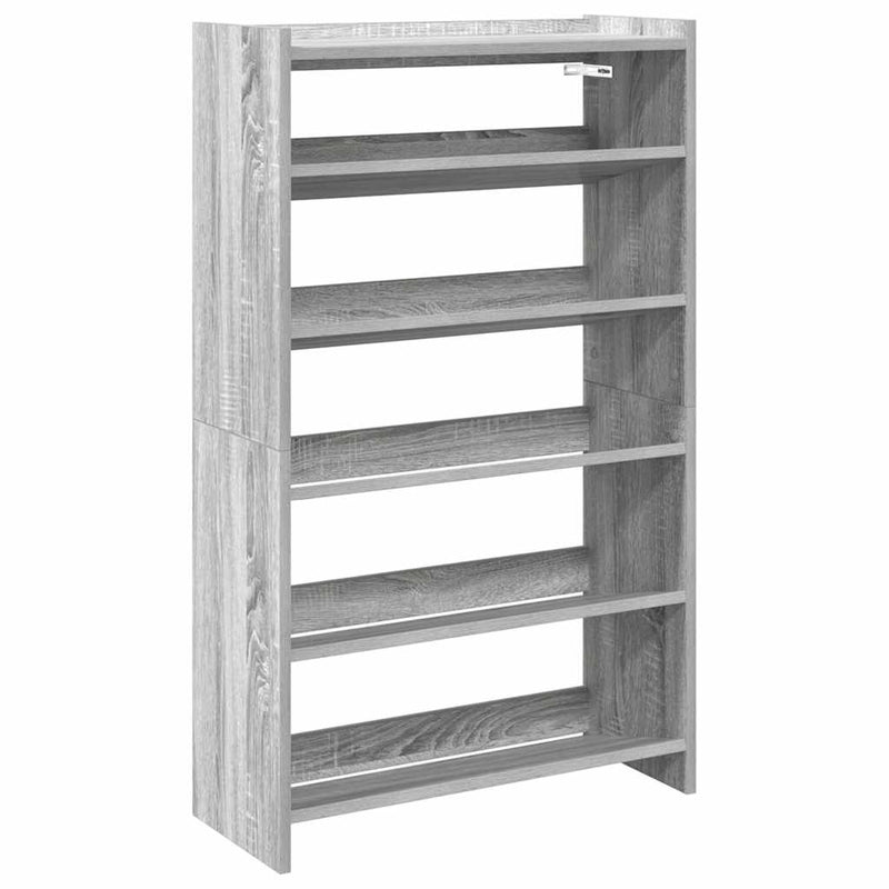 Load image into Gallery viewer, Vidaxl schoenenrek 60x25x100 cm bewerkt hout grijs sonoma eikenkleurig
