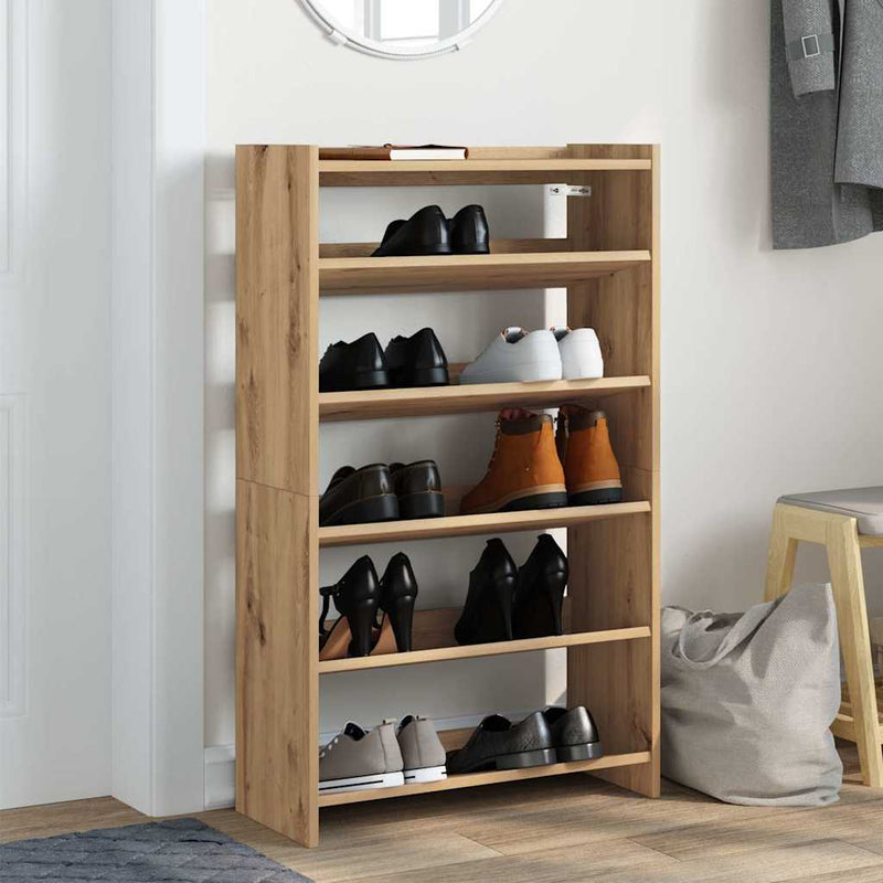 Load image into Gallery viewer, Vidaxl schoenenrek 60x25x100 cm bewerkt hout artisanaal eikenkleur
