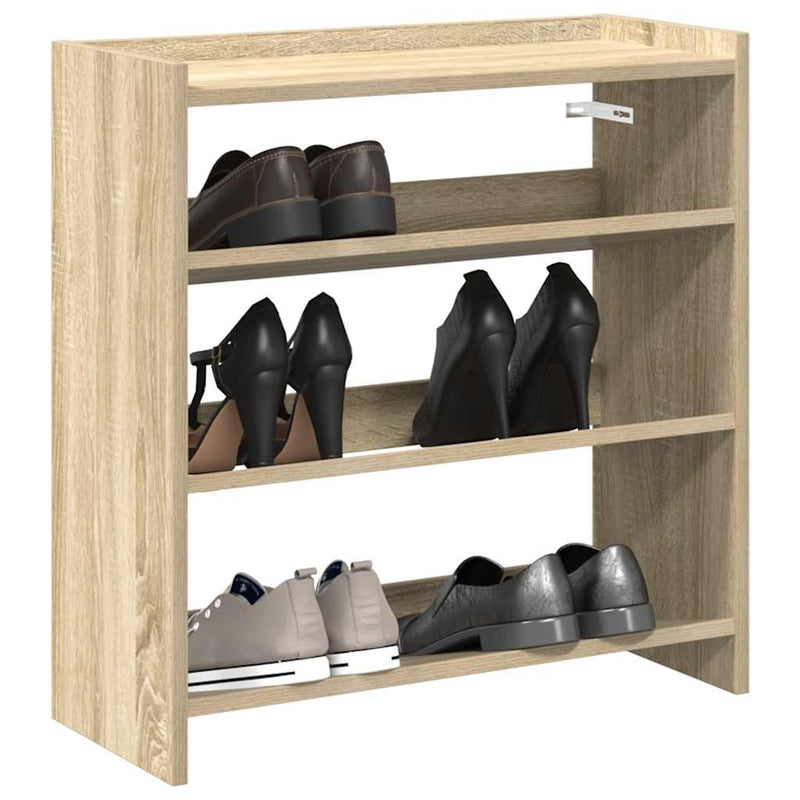 Load image into Gallery viewer, Vidaxl schoenenrek 60x25x62 cm bewerkt hout sonoma eikenkleurig
