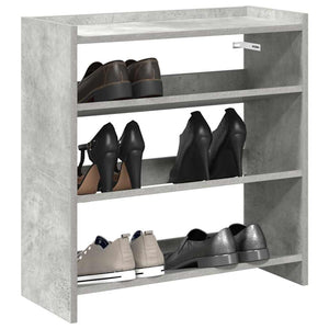 Vidaxl schoenenrek 60x25x62 cm bewerkt hout betongrijs