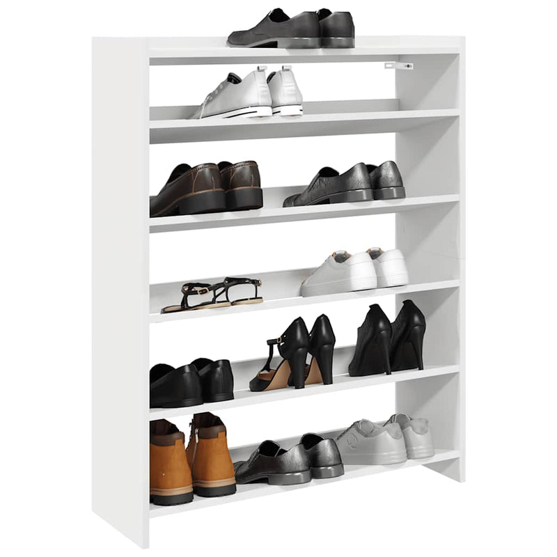 Load image into Gallery viewer, Vidaxl schoenenrek 80x25x100 cm bewerkt hout wit
