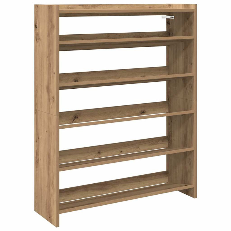 Load image into Gallery viewer, Vidaxl schoenenrek 80x25x100 cm bewerkt hout artisanaal eikenkleur
