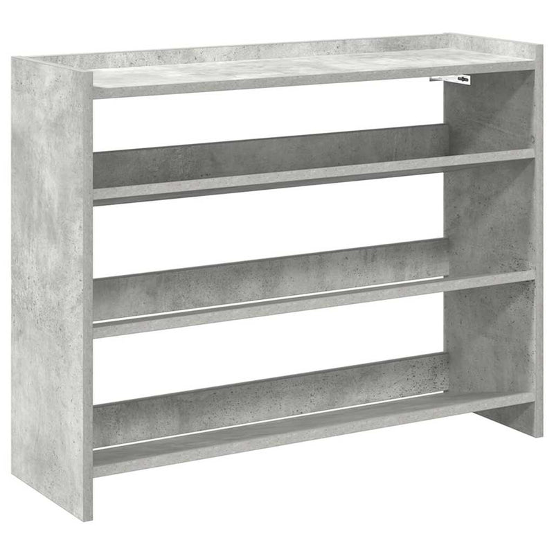Load image into Gallery viewer, Vidaxl schoenenrek 80x25x62 cm bewerkt hout betongrijs
