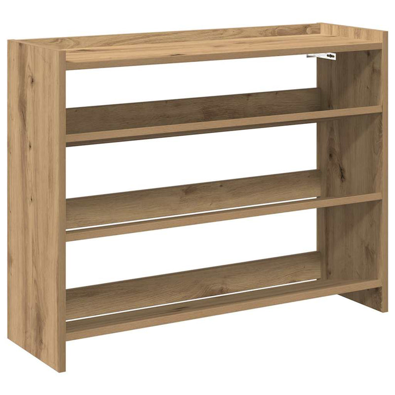 Load image into Gallery viewer, Vidaxl schoenenrek 80x25x62 cm bewerkt hout artisanaal eikenkleur
