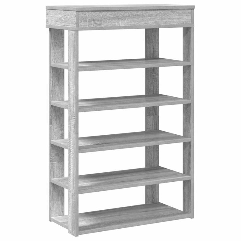 Load image into Gallery viewer, Vidaxl schoenenrek 60x30x98 cm bewerkt hout grijs sonoma
