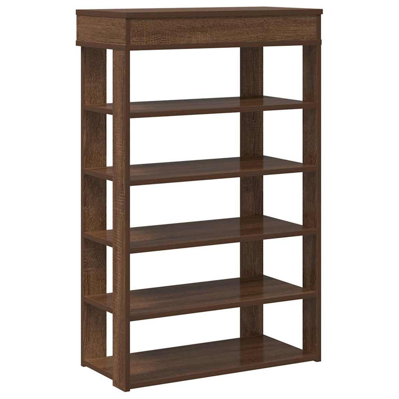 Load image into Gallery viewer, Vidaxl schoenenrek 60x30x98 cm bewerkt hout bruin eikenkleur
