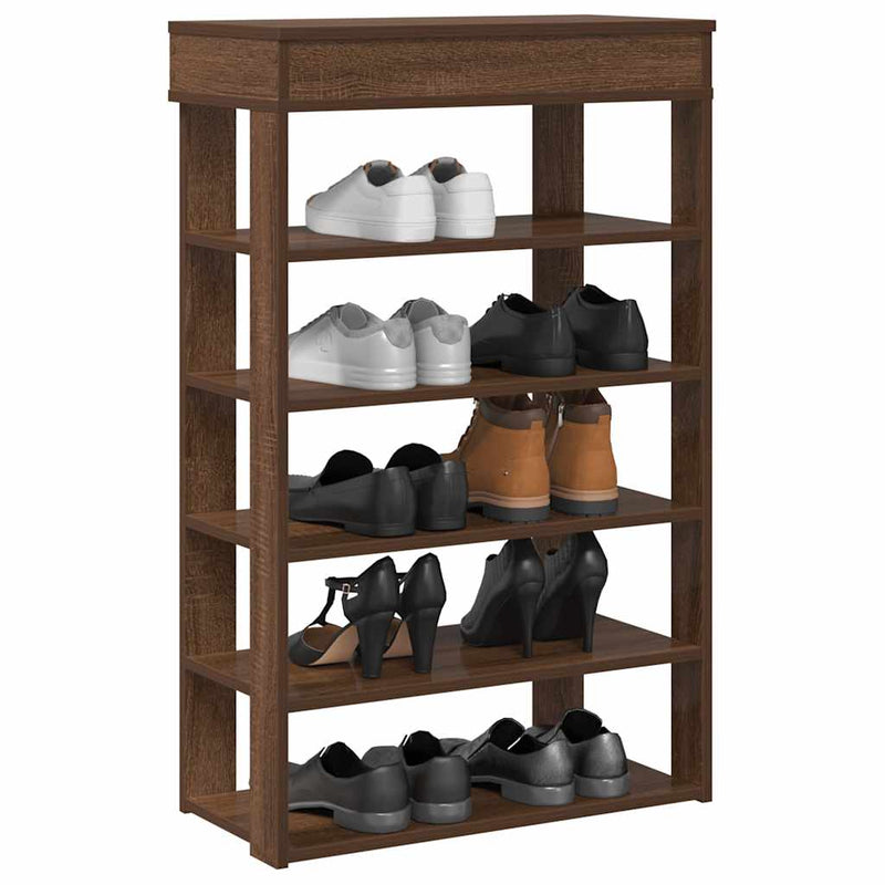 Load image into Gallery viewer, Vidaxl schoenenrek 60x30x98 cm bewerkt hout bruin eikenkleur

