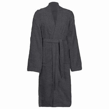 Vidaxl badjas kinn antraciet xl katoen